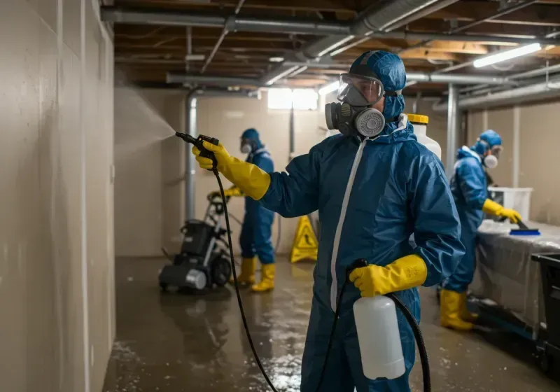 Basement Sanitization and Antimicrobial Treatment process in Montour Falls, NY